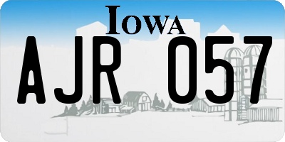IA license plate AJR057