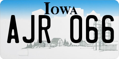 IA license plate AJR066