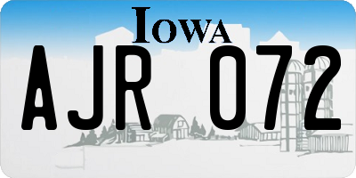IA license plate AJR072