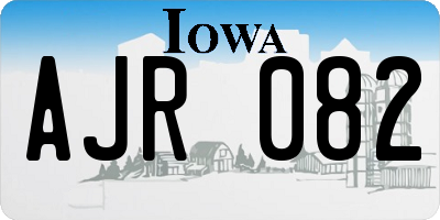 IA license plate AJR082