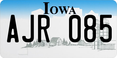 IA license plate AJR085