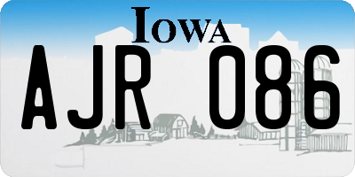 IA license plate AJR086