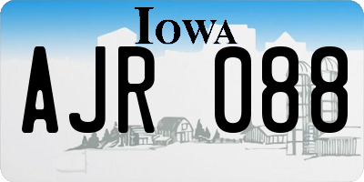 IA license plate AJR088