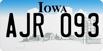 IA license plate AJR093