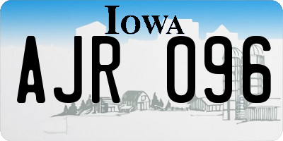 IA license plate AJR096