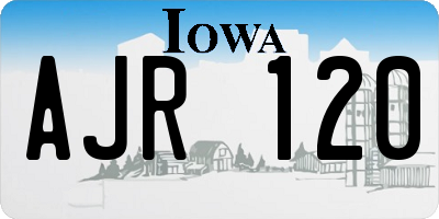 IA license plate AJR120