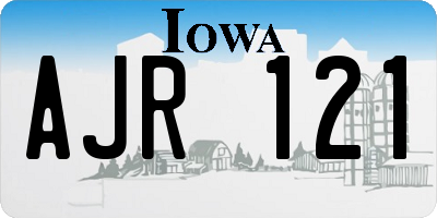 IA license plate AJR121