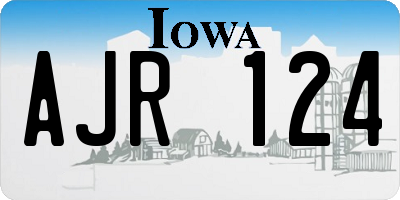 IA license plate AJR124
