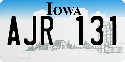 IA license plate AJR131