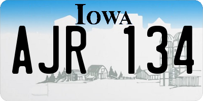 IA license plate AJR134