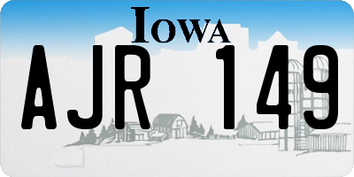 IA license plate AJR149