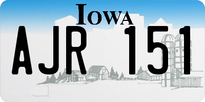 IA license plate AJR151