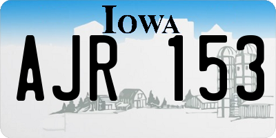 IA license plate AJR153