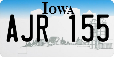 IA license plate AJR155