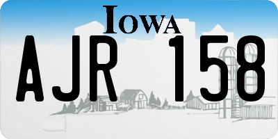 IA license plate AJR158