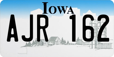 IA license plate AJR162