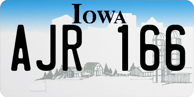 IA license plate AJR166