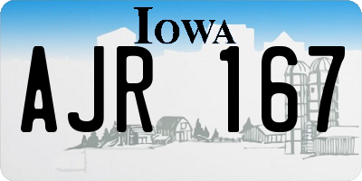 IA license plate AJR167