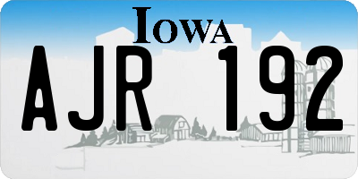 IA license plate AJR192