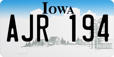 IA license plate AJR194