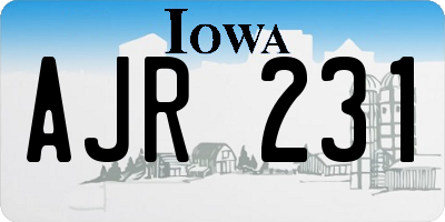 IA license plate AJR231