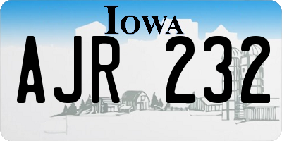 IA license plate AJR232