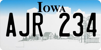 IA license plate AJR234
