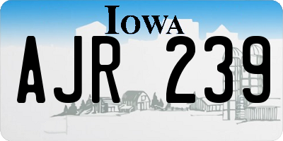 IA license plate AJR239