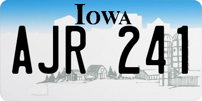 IA license plate AJR241