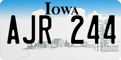 IA license plate AJR244