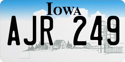 IA license plate AJR249