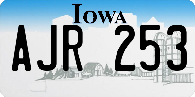 IA license plate AJR253