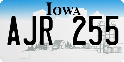 IA license plate AJR255