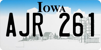 IA license plate AJR261