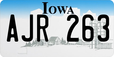IA license plate AJR263