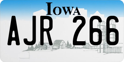 IA license plate AJR266