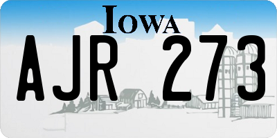 IA license plate AJR273