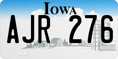 IA license plate AJR276