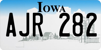 IA license plate AJR282