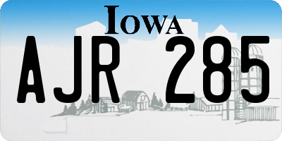 IA license plate AJR285
