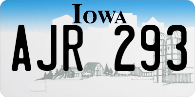 IA license plate AJR293