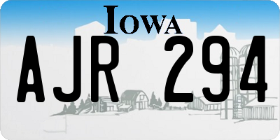 IA license plate AJR294