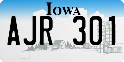 IA license plate AJR301
