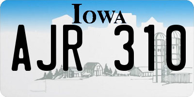 IA license plate AJR310