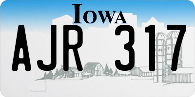 IA license plate AJR317
