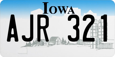 IA license plate AJR321