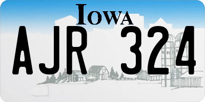 IA license plate AJR324
