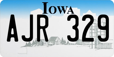 IA license plate AJR329