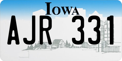 IA license plate AJR331