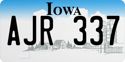 IA license plate AJR337